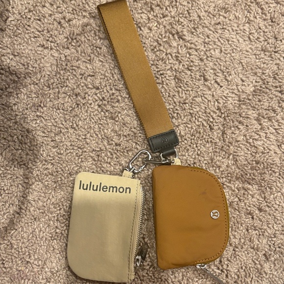 Lululemon Beige and Tan Wristlet Set - Picture 1 of 2